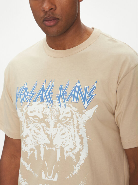 Versace Jeans Couture Versace Jeans Couture T-krekls 78GAHT06 Bēšs Regular Fit