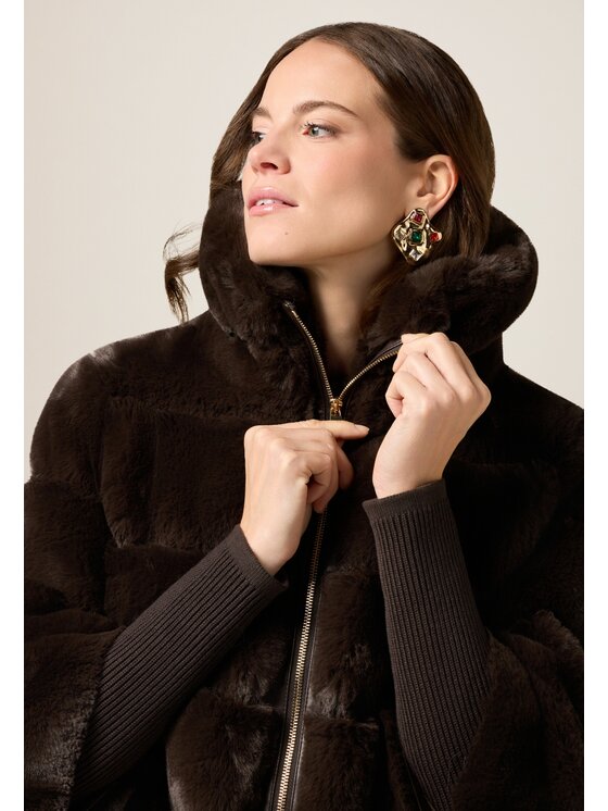 Oltre Oltre Cappotto invernale 0076R000471N032 Marrone Boxy Fit