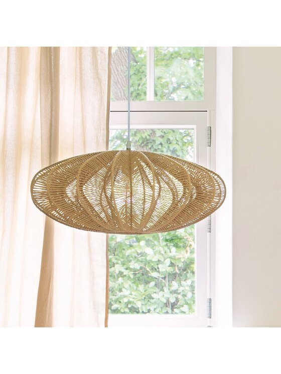 MIAhome MIAhome Lampa wisząca ABASHIRI 57 cm Beżowy
