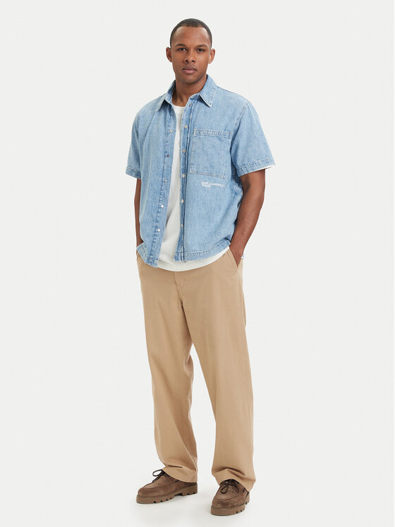 Karl Lagerfeld Jeans Karl Lagerfeld Jeans Koszula jeansowa B2M16013 Niebieski jasny Regular Fit