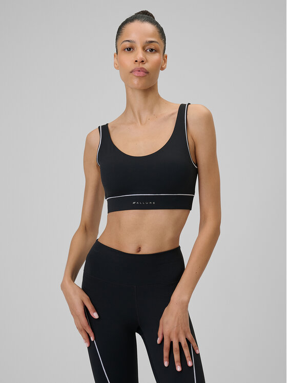 4F 4F Biustonosz sportowy YOGA Czarny