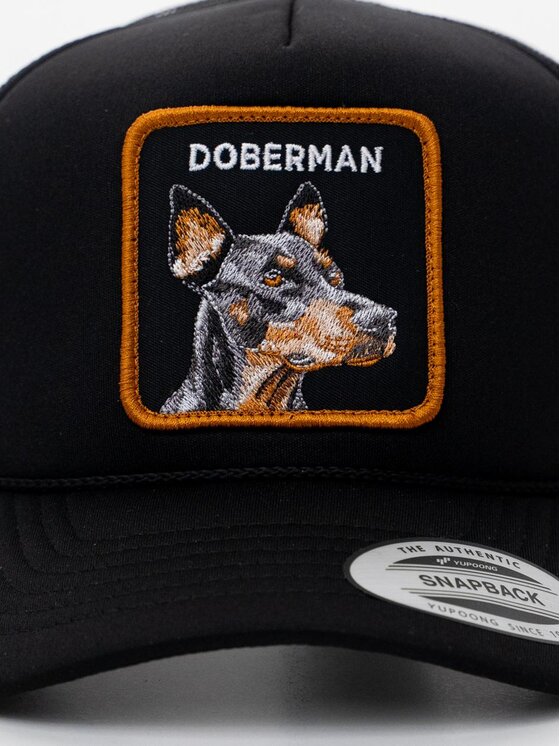 MyStars MyStars Czapka z daszkiem z Dobermanem Pies Doberman Czarny