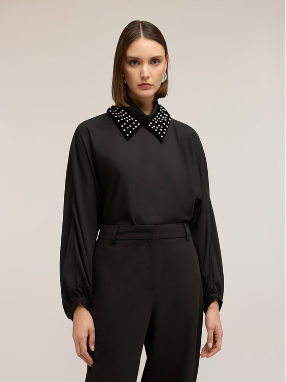 Motivi Motivi Blusa 2077Q001984N033 Nero Regular Fit