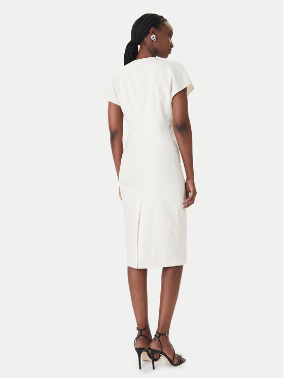 Patrizia Pepe Patrizia Pepe Коктейлна рокля 8A1663/A6F5-W409 Екрю Regular Fit