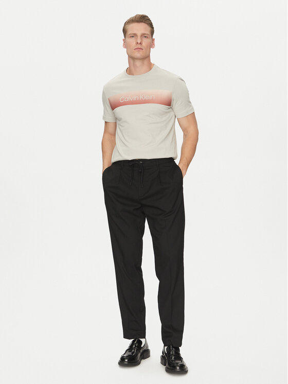 Calvin Klein Calvin Klein T-shirt Linear Ombre K10K114163 Siva Regular Fit