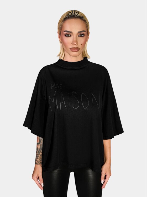MADE BY SOCIETY MADE BY SOCIETY T-Shirt MONOLITH - T27578 Czarny Basic Fit