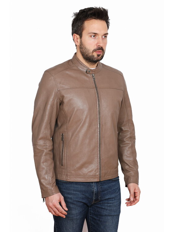 David Ryan David Ryan Kurtka skórzana BOSTON Brązowy Regular Fit