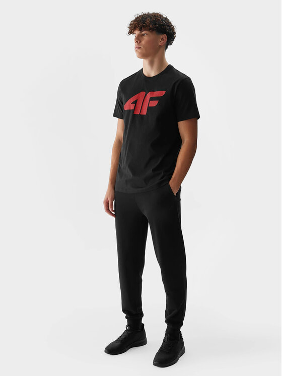 4F 4F Pantaloni da tuta 4FWSS24TTROM603 Nero Regular Fit