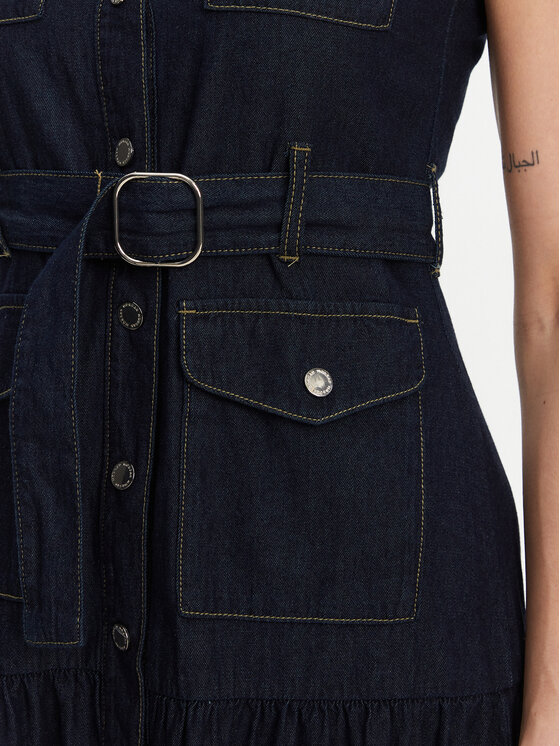 Morgan Morgan Sukienka jeansowa 251-RNAUTICA Granatowy Regular Fit