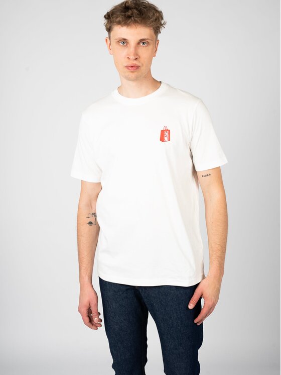 Diesel Diesel T-Shirt A12964-0KKAJ Λευκό Regular Fit