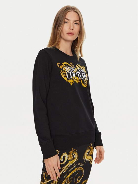 Versace Jeans Couture Mikina 77HAIE05 Čierna Regular Fit