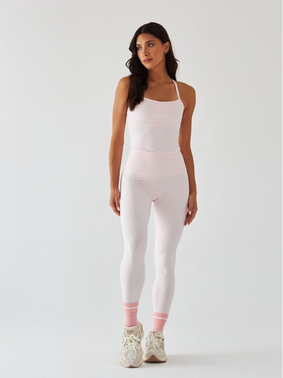 BeShaped BeShaped Legginsy Sportowe - Morning Dew Różowe złoto Shaping Fit
