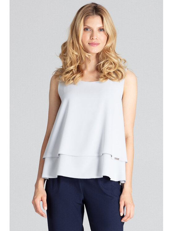 FIGL FIGL Bluzka M679 Szary Regular Fit