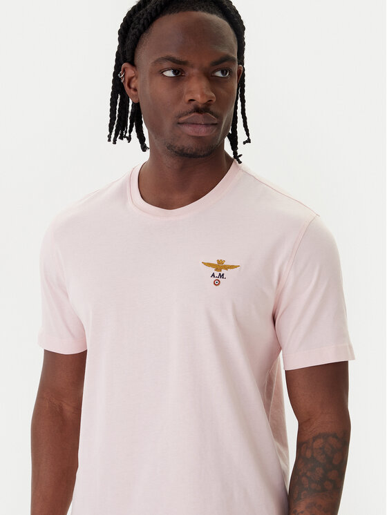 Aeronautica Militare Aeronautica Militare Marškinėliai 261TS1580UJ00372 Rožinė Regular Fit