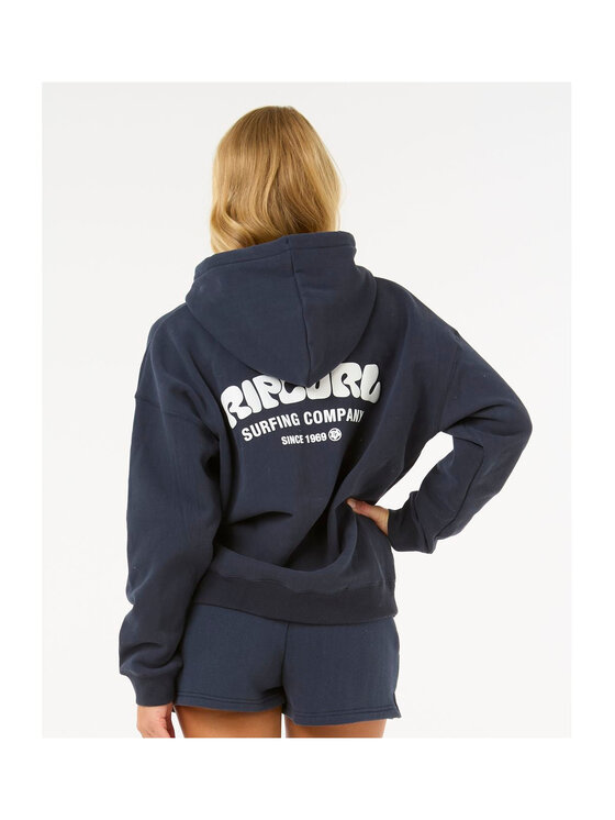 Rip Curl Rip Curl Bluza Surf Puff Heritage Hood Granatowy Relaxed Fit