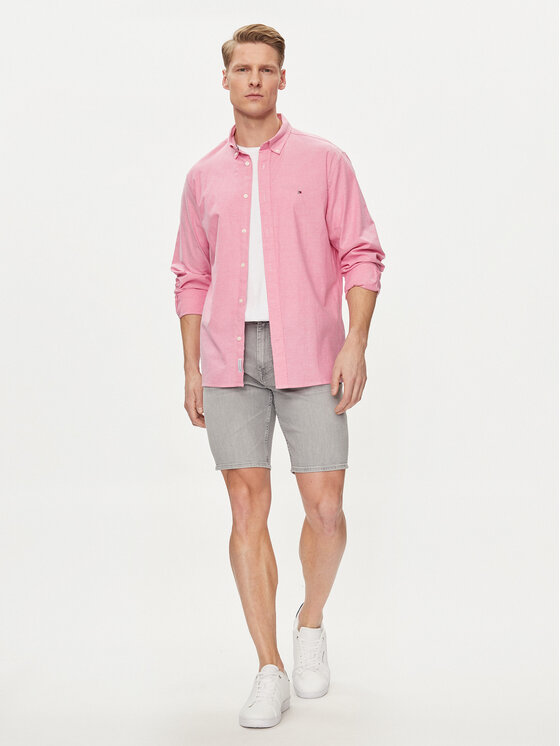 Tommy Hilfiger Tommy Hilfiger Džínsové šortky Brooklyn MW0MW35177 Sivá Straight Fit