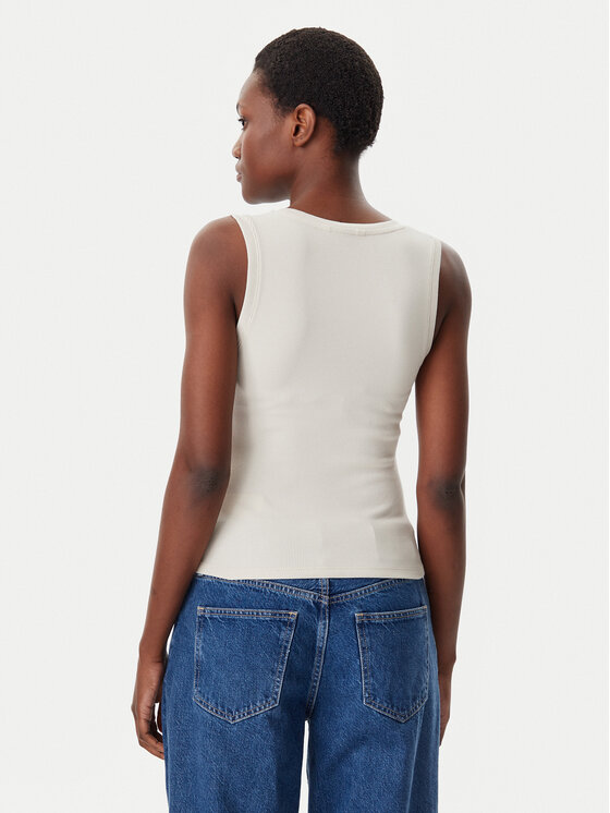 Tommy Jeans Tommy Jeans Top Essential DW0DW20673 Bež Slim Fit