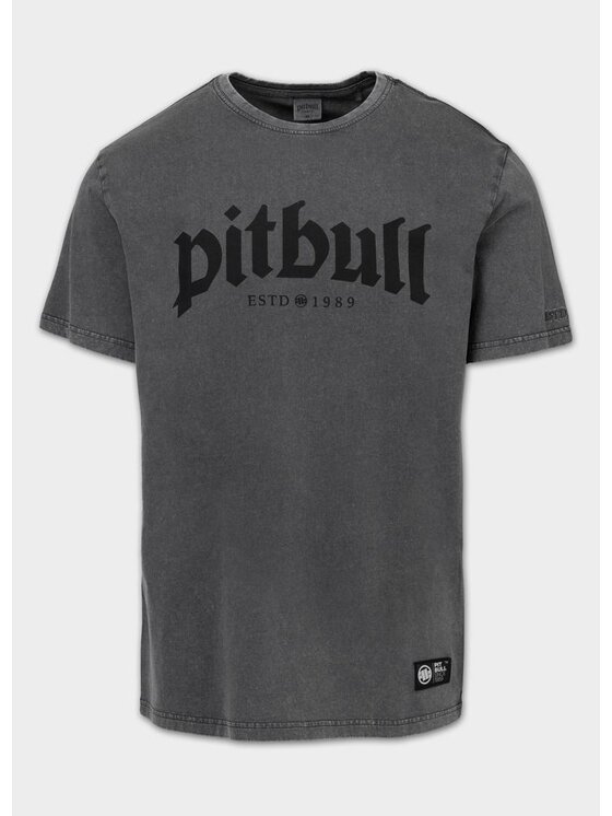 PITBULL PITBULL T-Shirt O'SIDE SKULL Szary Regular Fit