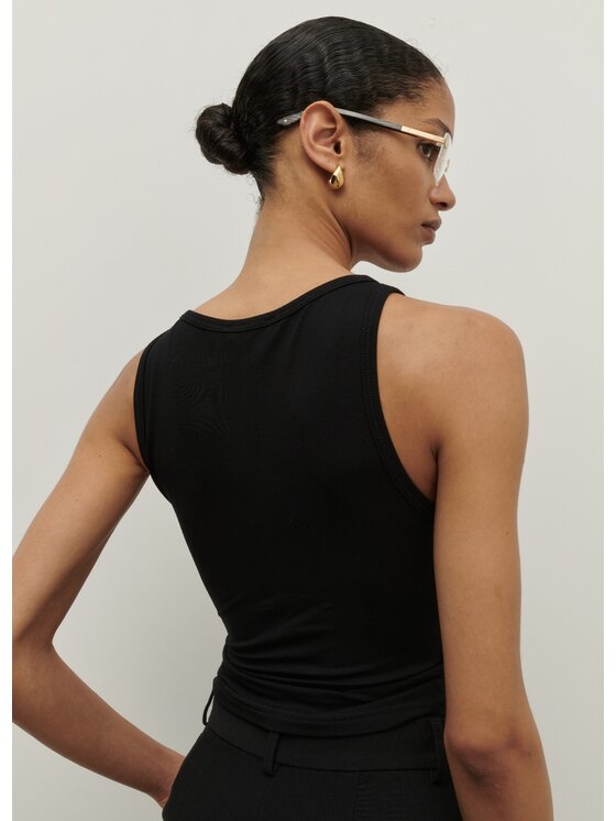 La Mania La Mania Top BASIC 3 CROP TOP 2 Nero Classic Fit