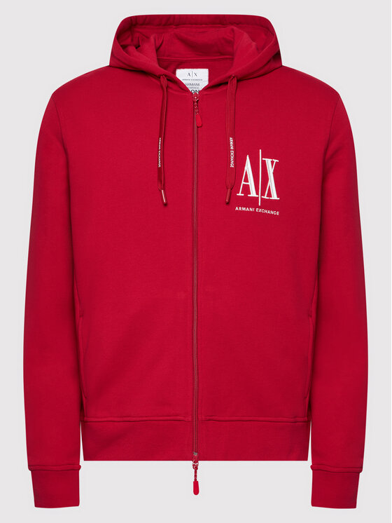 Red armani exchange hoodie deals