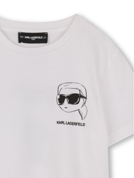 Karl Lagerfeld Kids Karl Lagerfeld Kids T-särk Z31103 D Valge Regular Fit