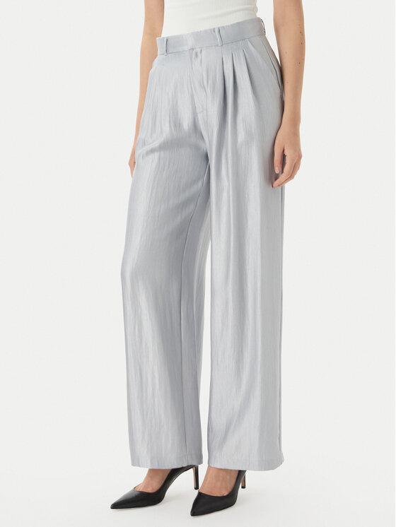 Eleh Pantaloni din material SS260403 Albastru celest Relaxed Fit