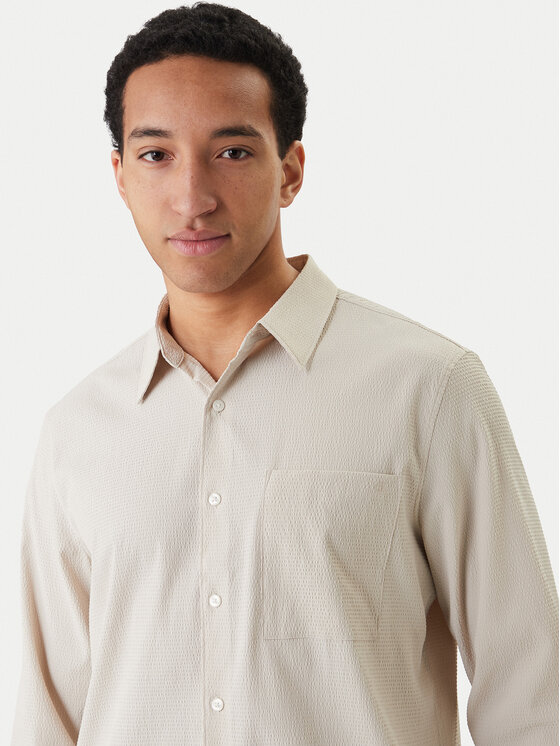 Calvin Klein Calvin Klein Camicia LV04LF108G Beige Classic Fit