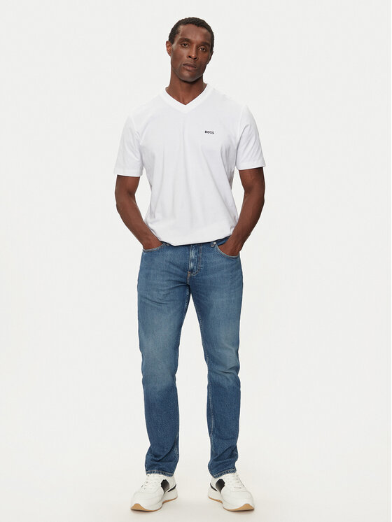 BOSS Boss Marškinėliai Tee V 50506347 Balta Regular Fit