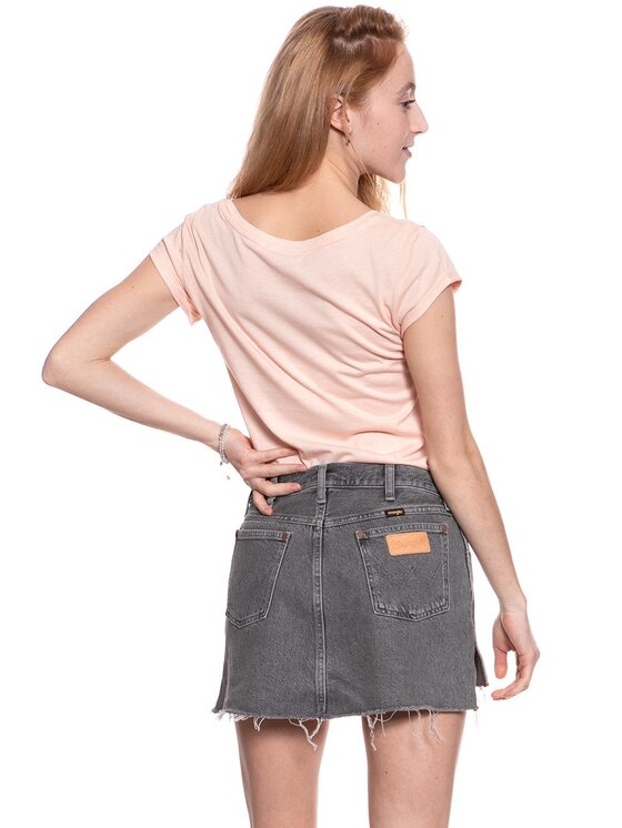 Wrangler Wrangler T-Shirt I LOVE TEE Różowy Regular Fit