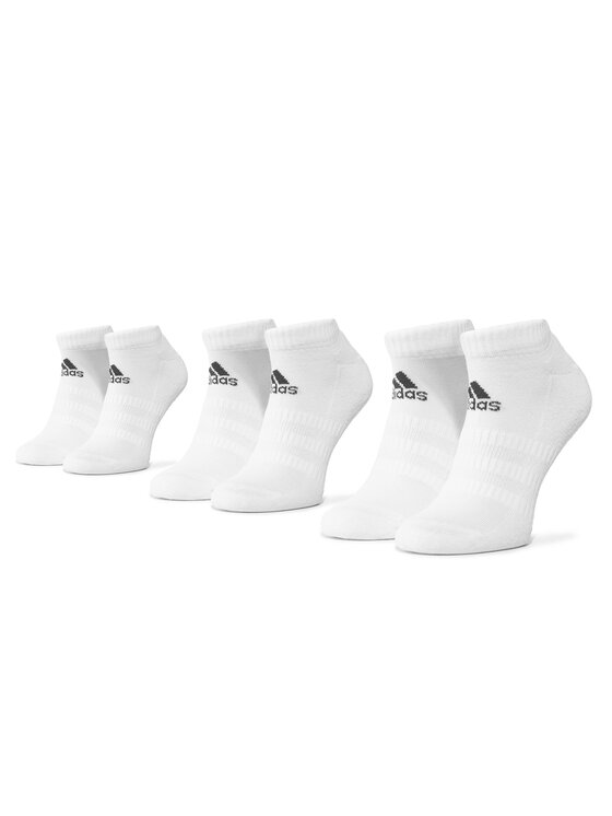 Set de 3 perechi de șosete joase unisex adidas Cush Low 3Pp DZ9384 White/White/White