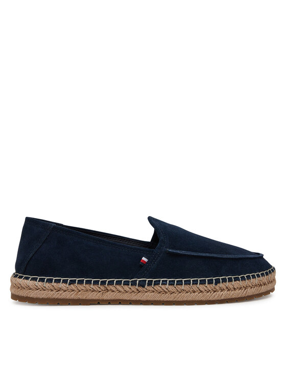Férfi Espadrilles Tommy Hilfiger, Méret: 43, Sötétkék, Hilfiger Flex Espa Suede Loafer FM0FM05392