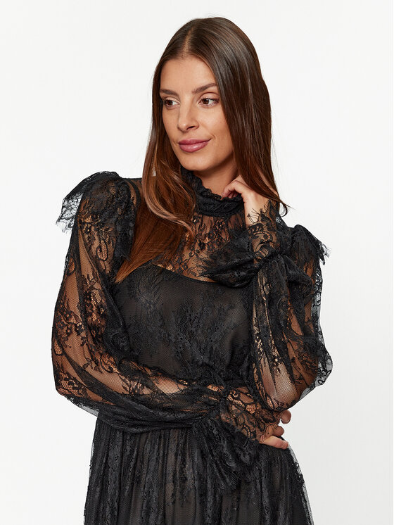 ViCOLO ViCOLO Коктейлна рокля TR0262 Черен Regular Fit