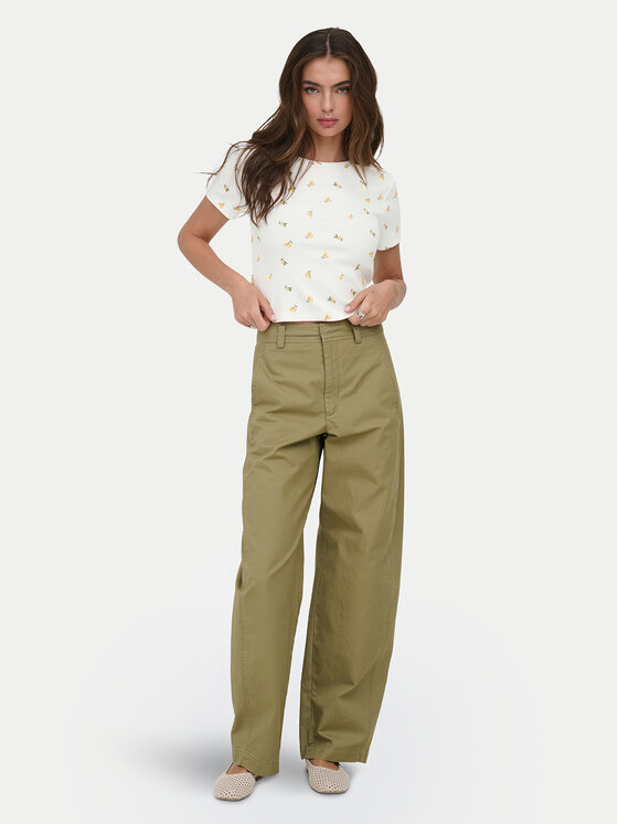 ONLY ONLY Тишърт Fenja 15347986 Бял Slim Fit