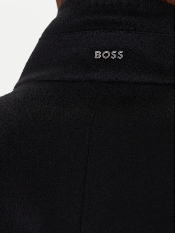 BOSS BOSS Volneni plašč H-Hyde 50551078 Črna Slim Fit