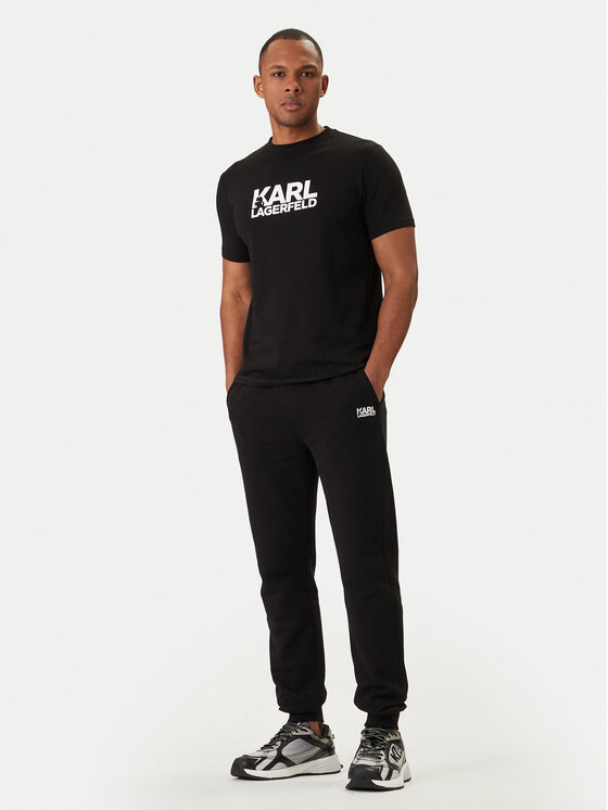 KARL LAGERFELD KARL LAGERFELD Donji dio trenerke 705782 562917 Crna Regular Fit