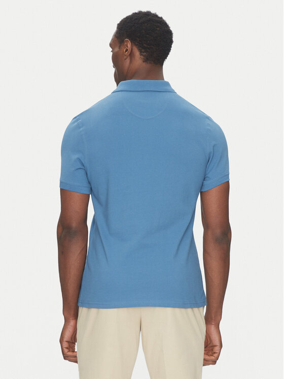 Barbour Barbour Polo Original Sports MML0358BU67 Niebieski Tailored Fit