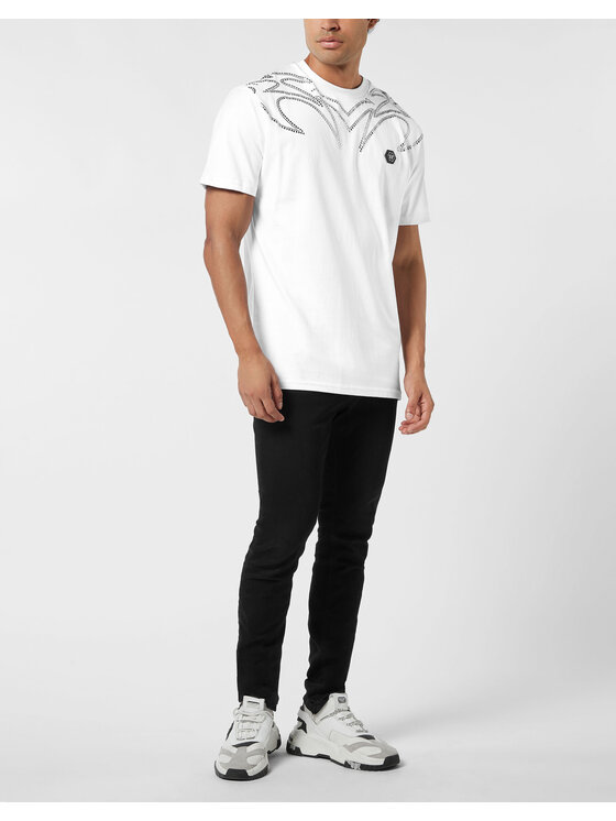 PHILIPP PLEIN PHILIPP PLEIN T-Shirt 26245 Biały Regular Fit