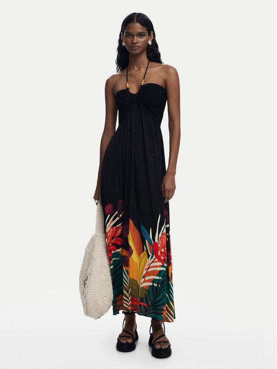 Desigual Desigual Nyári ruha Belice 25SWMW08 Fekete Regular Fit