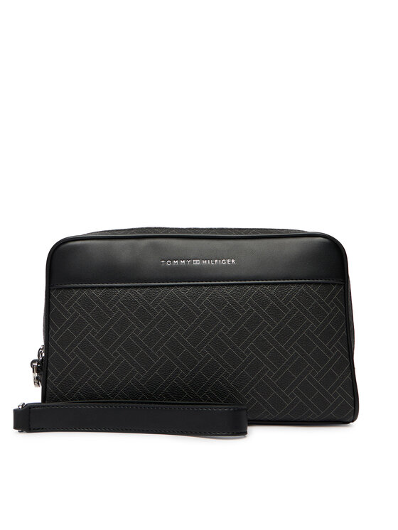 Tommy Hilfiger Tommy Hilfiger Несесер Th Flag Monogram Pouch AM0AM14146 Черен
