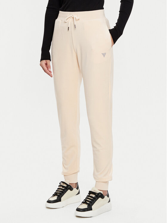 Guess Guess Teplákové kalhoty V3BB27 KBXI2 Béžová Regular Fit