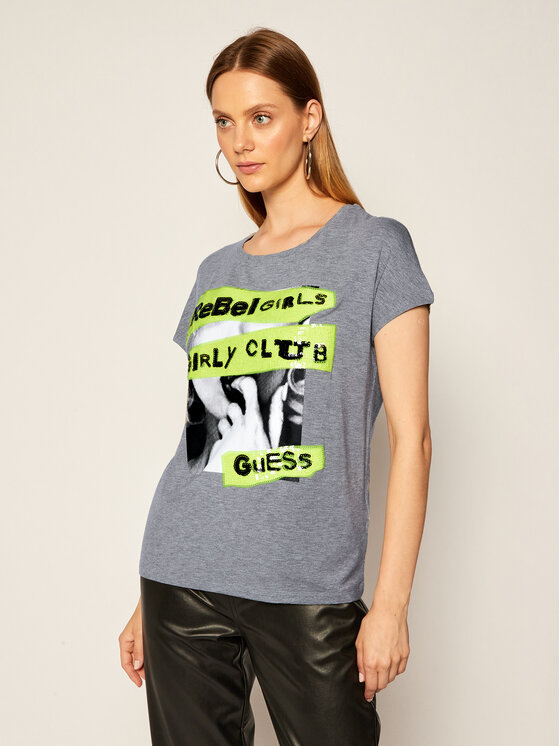 Guess Guess T-Shirt Shelly W0YI95 K68D0 Γκρι Regular Fit