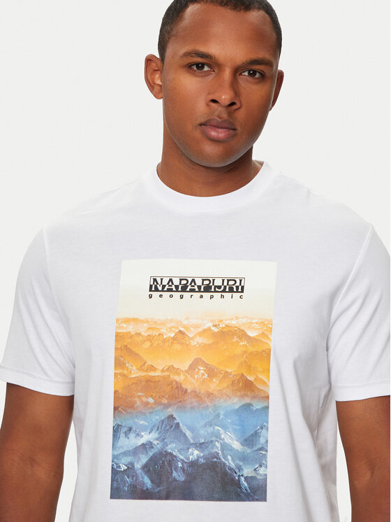 Napapijri Napapijri T-Shirt S-Rollin NP0A4I3D Biały Regular Fit