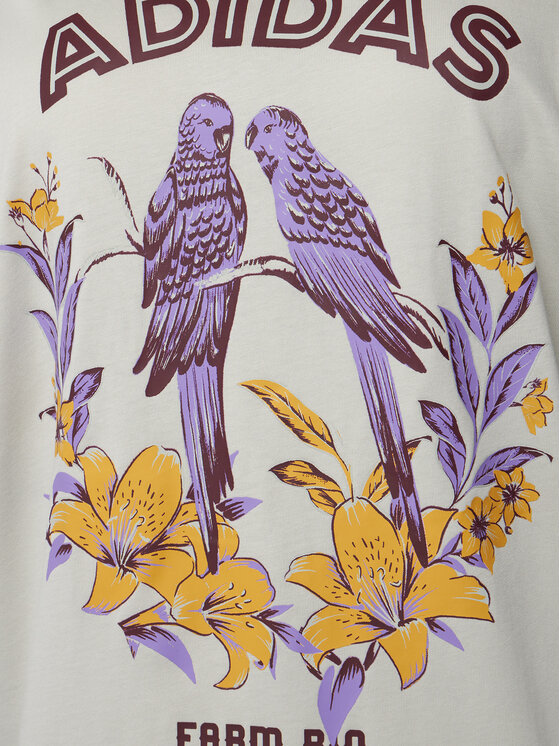 adidas adidas Тишърт FARM Graphic JV8610 Сив Regular Fit