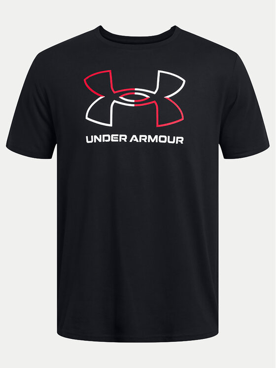 Under Armour Under Armour T-krekls Ua Gl Foundation Update Ss 1382915-001 Melns Loose Fit