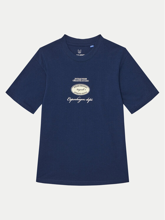 Jack&Jones Junior Jack&Jones Junior Póló 12274895 Sötétkék Relaxed Fit