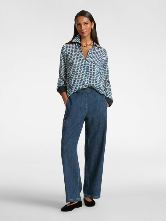 Elena Mirò Elena Mirò Camicia 5164P000228N003 Blu Regular Fit