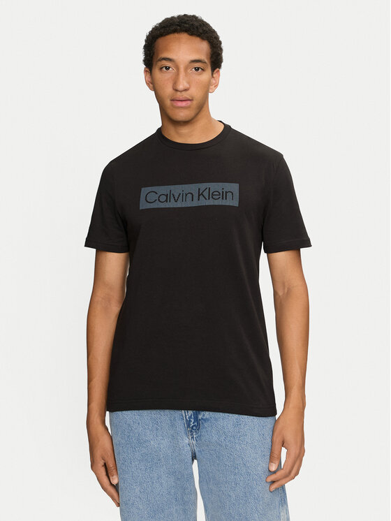 Calvin Klein Calvin Klein T-shirt Striped Logo K10K113590 Crna Regular Fit