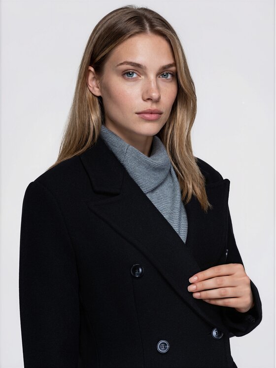 Ombre Ombre Kabát pro přechodné období OW-CT-E0030 Černá Regular Fit