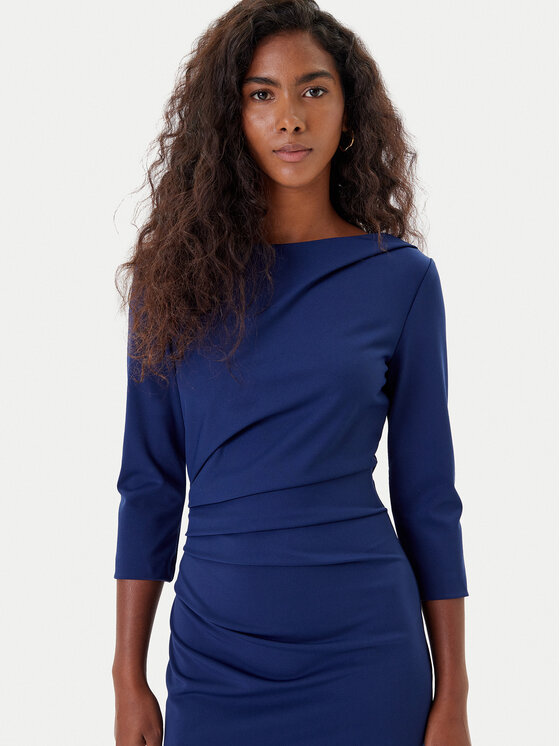 Rinascimento Rinascimento Koktel haljina CFC0126154003 Tamnoplava Slim Fit