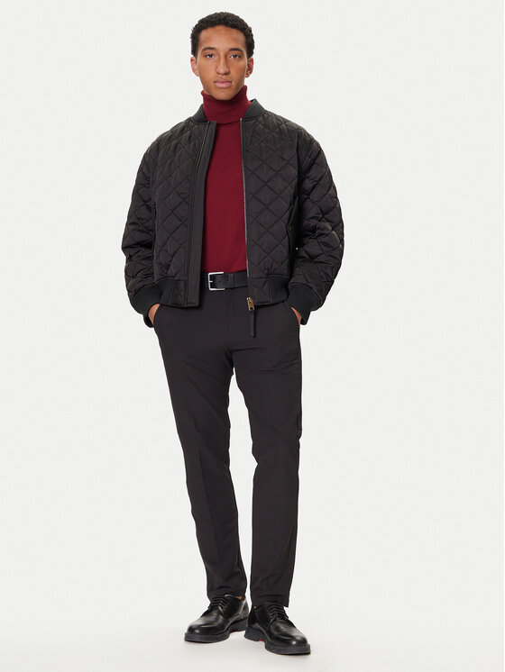 HUGO HUGO Bomber striukė Bicol2541 50546226 Juoda Regular Fit